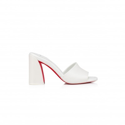 CHRISTIAN LOUBOUTIN JANE MULE 85 MM MULES-NAPPA LEATHER-BIANCO-WOMEN 1240728W302